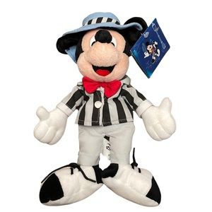 Disneyland Paris Main Street Mickey Mouse Beanie Plush Animal Rare France Disney